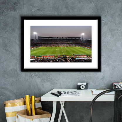 Loftus Versfeld Stadium, Stadium Canvas, Sport Art, Gift for him, White Border Framed Art Print Wall Decor