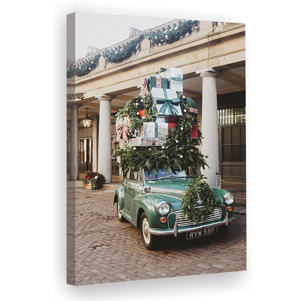 London Christmas Print Winter Art Christmas Festive Decor Holiday Sign, Canvas Prints Wall Art