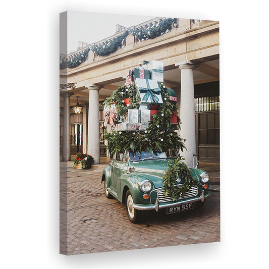 London Christmas Print Winter Art Christmas Festive Decor Holiday Sign, Canvas Prints Wall Art