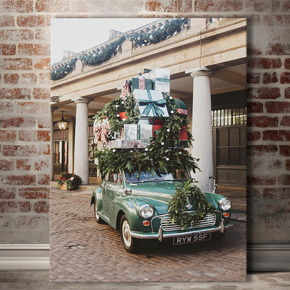 London Christmas Print Winter Art Christmas Festive Decor Holiday Sign, Canvas Prints Wall Art
