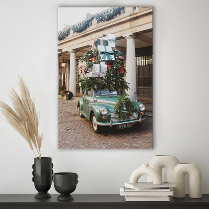 London Christmas Print Winter Art Christmas Festive Decor Holiday Sign, Canvas Prints Wall Art