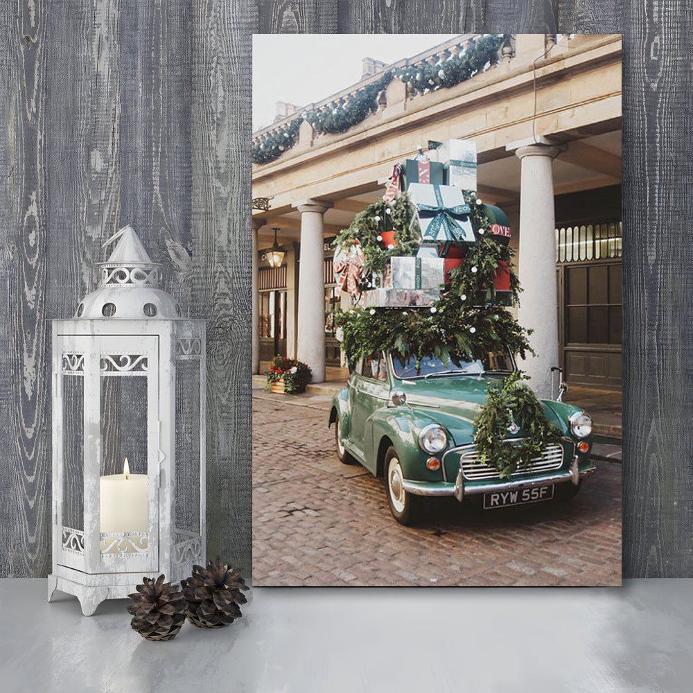 London Christmas Print Winter Art Christmas Festive Decor Holiday Sign, Canvas Prints Wall Art
