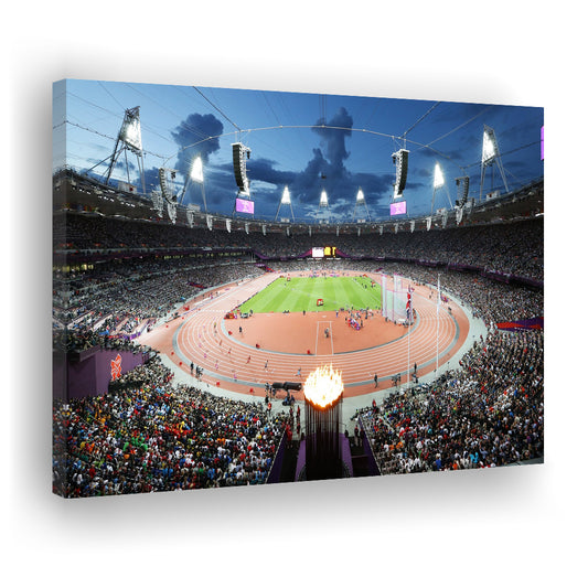 London England Olympic Stadium, Stadium Canvas, Sport Art, Gift for him, Man Cave Decor, Art Print, Canvas Print Wall Art