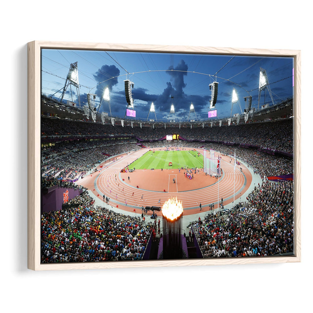 London England Olympic Stadium, Stadium Canvas, Sport Art, Framed Canvas Print Wall Art, Floating Frame