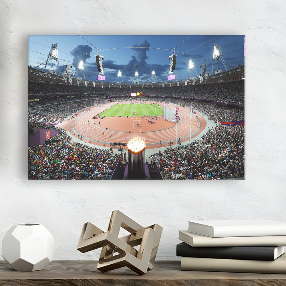 London England Olympic Stadium, Stadium Canvas, Sport Art, Gift for him, Man Cave Decor, Art Print, Canvas Print Wall Art