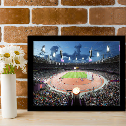 London England Olympic Stadium, Stadium Canvas, Sport Art, Gift for him, Framed Art Print Wall Decor, Picture Framed
