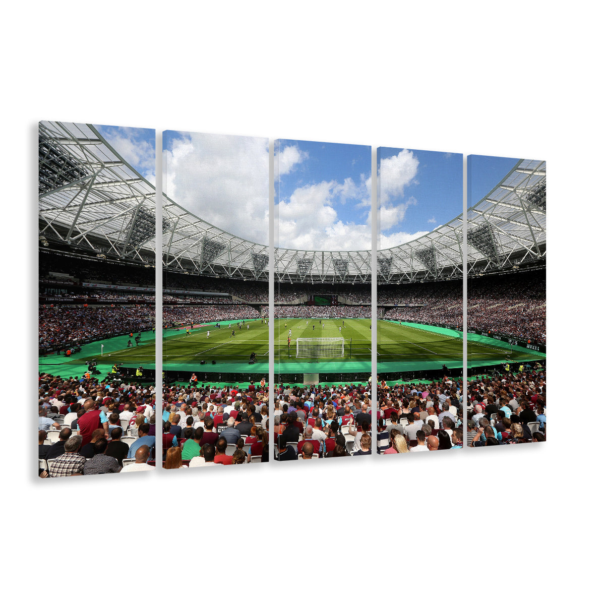 London Football Stadium, Stadium Canvas, Sport Art, 5 Panel B, Extra Large Canvas, Canvas Print Wall Art