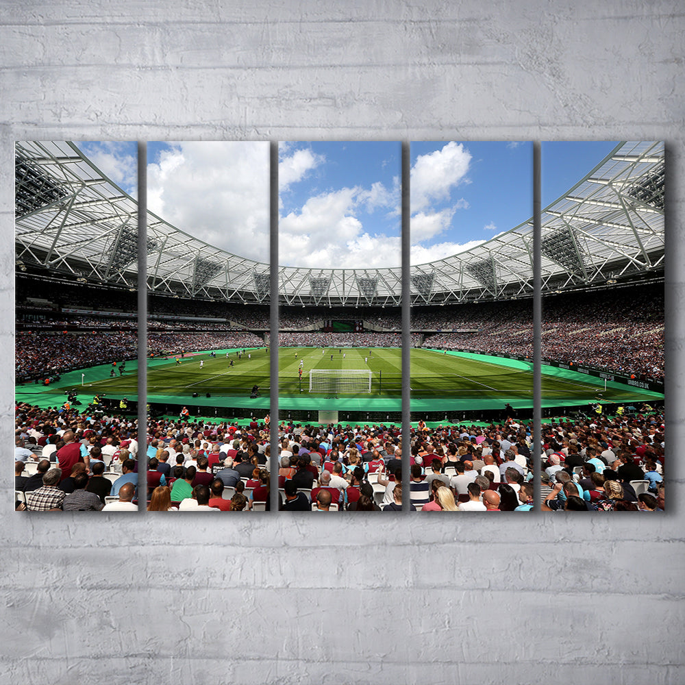 London Football Stadium, Stadium Canvas, Sport Art, 5 Panel B, Extra Large Canvas, Canvas Print Wall Art