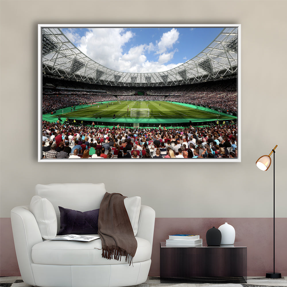 London Football Stadium, Stadium Canvas, Sport Art, Framed Canvas Print Wall Art, Floating Frame