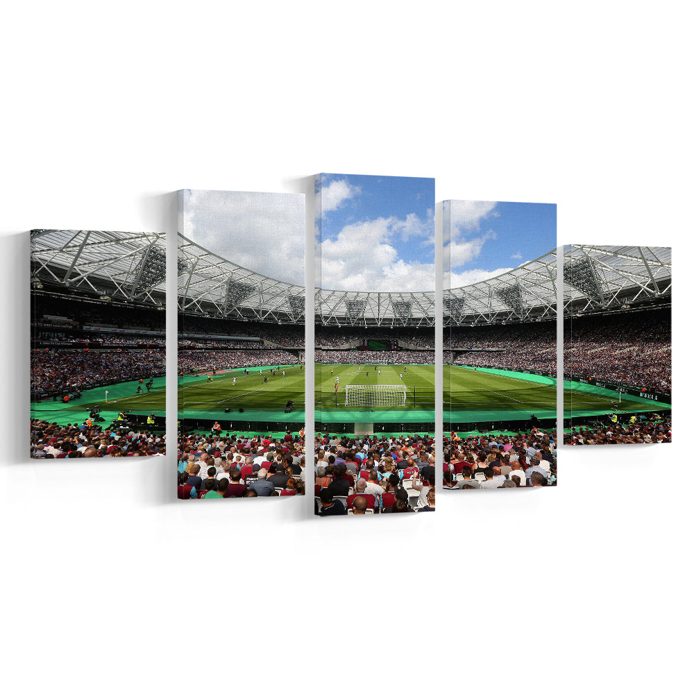 London Football Stadium, Stadium Canvas, Sport Art, Gift for him, 5 Panel, Large Canvas, Canvas Print Wall Art