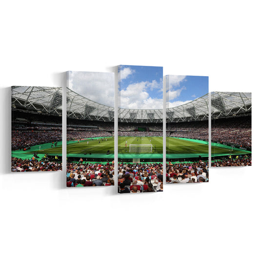 London Football Stadium, Stadium Canvas, Sport Art, Gift for him, 5 Panel, Large Canvas, Canvas Print Wall Art