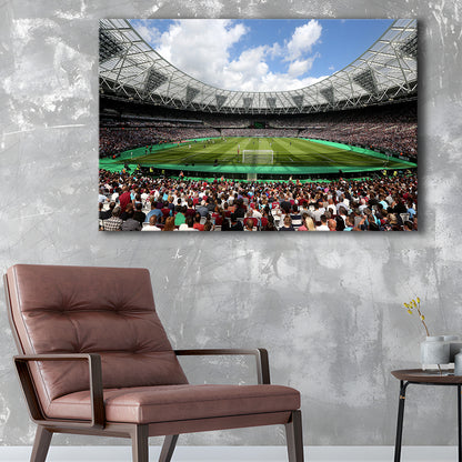 London Football Stadium, Stadium Canvas, Sport Art, Gift for him, Man Cave Decor, Art Print, Canvas Print Wall Art