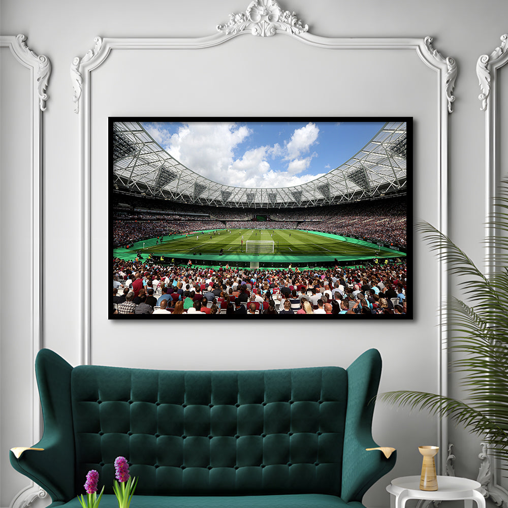 London Football Stadium, Stadium Canvas, Sport Art, Gift for him, Framed Art Print Wall Decor, Picture Framed