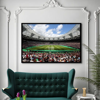 London Football Stadium, Stadium Canvas, Sport Art, Gift for him, Framed Art Print Wall Decor, Picture Framed