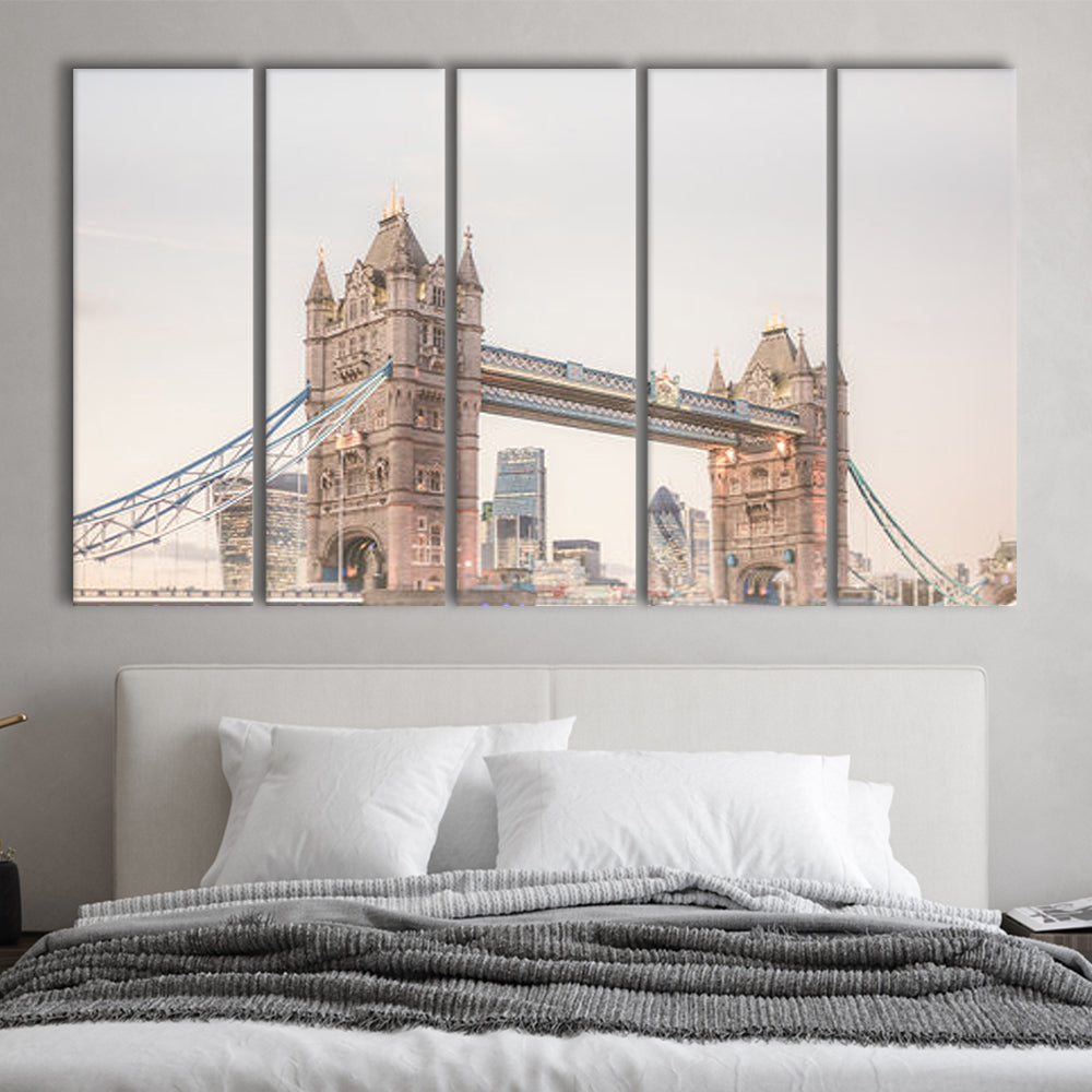 London Photography Print Tower Bridge London Wall Art, Multi Panels Canvas Print Wall Art