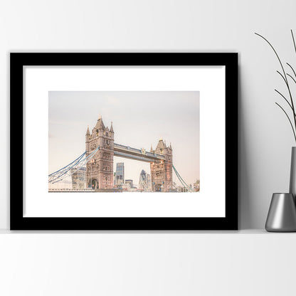 London Photography Print Tower Bridge London Wall Art, Framed Art Print White Border Wall Decor