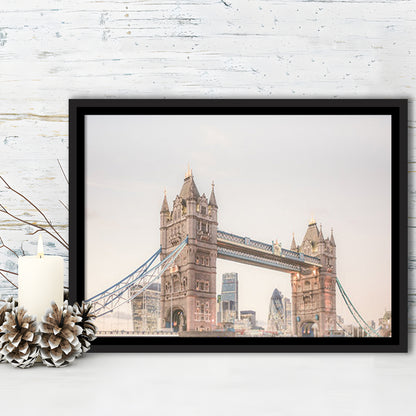 London Photography Print Tower Bridge London Wall Art, Floating Framed Canvas Print Wall Art