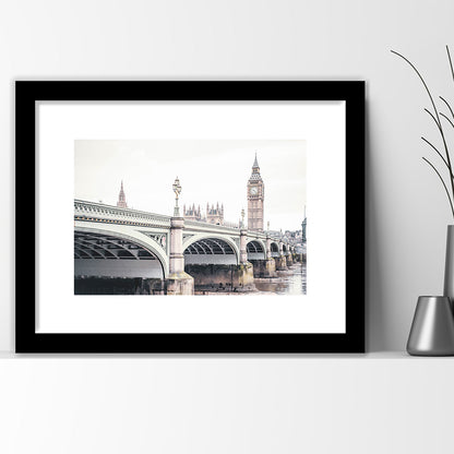London Photography Printable London Wall Big Ben Print London Wall Art, Framed Art Print White Border Wall Decor