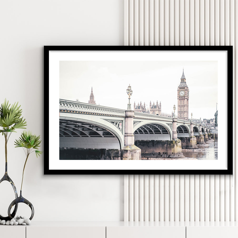 London Photography Printable London Wall Big Ben Print London Wall Art, Framed Art Print White Border Wall Decor