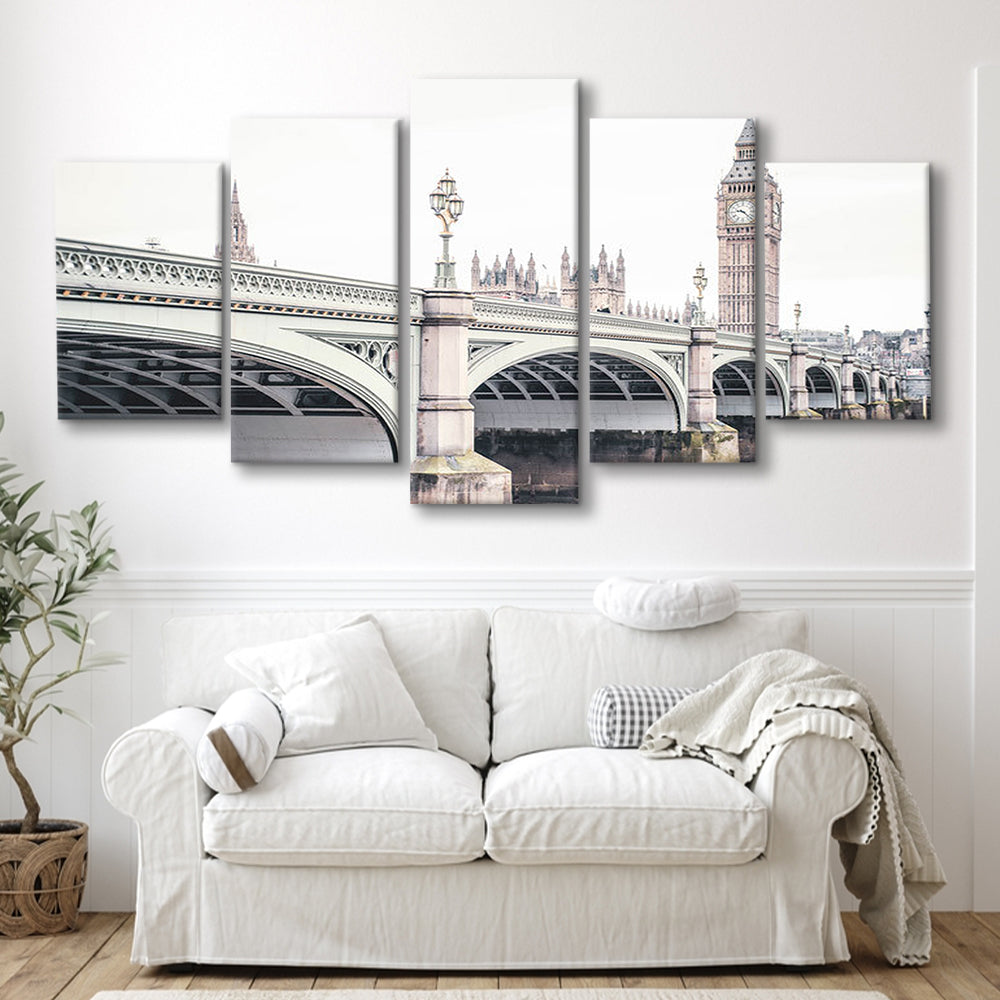 London Photography Printable London Wall Big Ben Print London Wall Art, Mixed Panels Canvas Print Wall Art