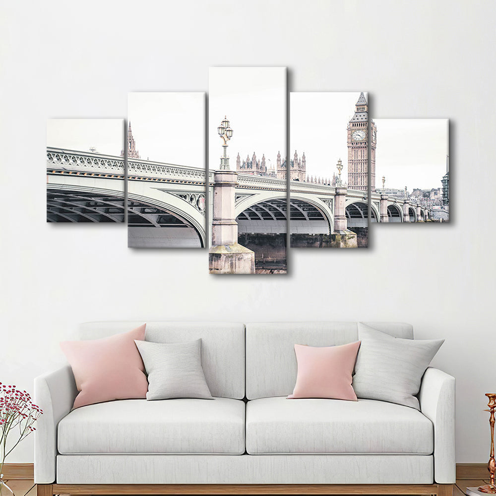 London Photography Printable London Wall Big Ben Print London Wall Art, Mixed Panels Canvas Print Wall Art