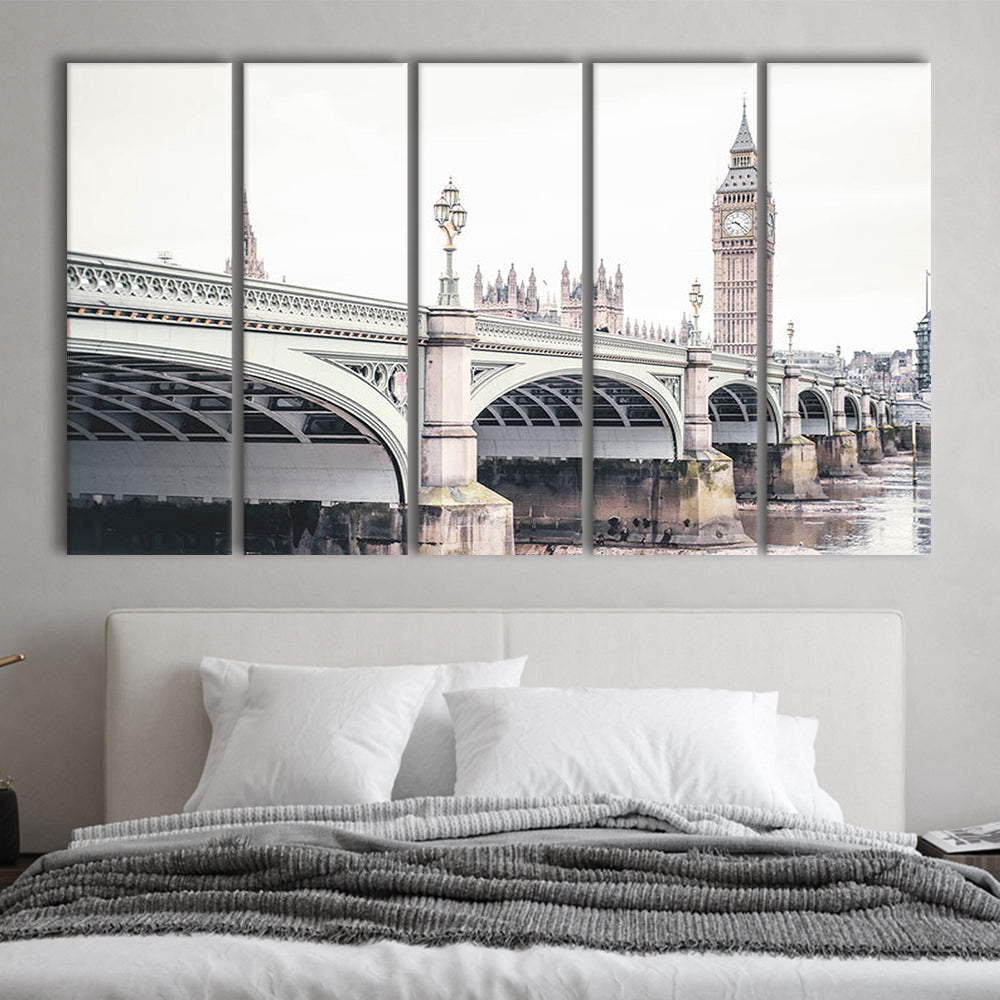 London Photography Printable London Wall Big Ben Print London Wall Art, Multi Panels Canvas Print Wall Art