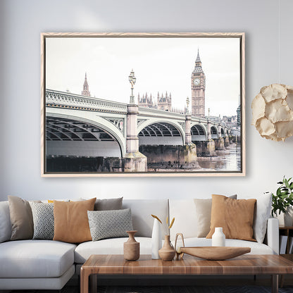 London Photography Printable London Wall Big Ben Print London Wall Art, Floating Framed Canvas Print Wall Art