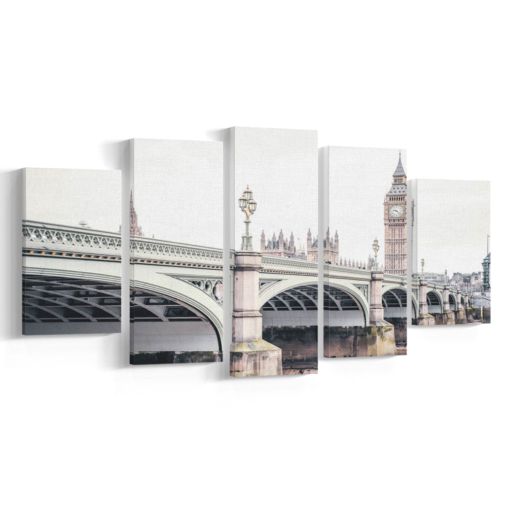 London Photography Printable London Wall Big Ben Print London Wall Art, Mixed Panels Canvas Print Wall Art