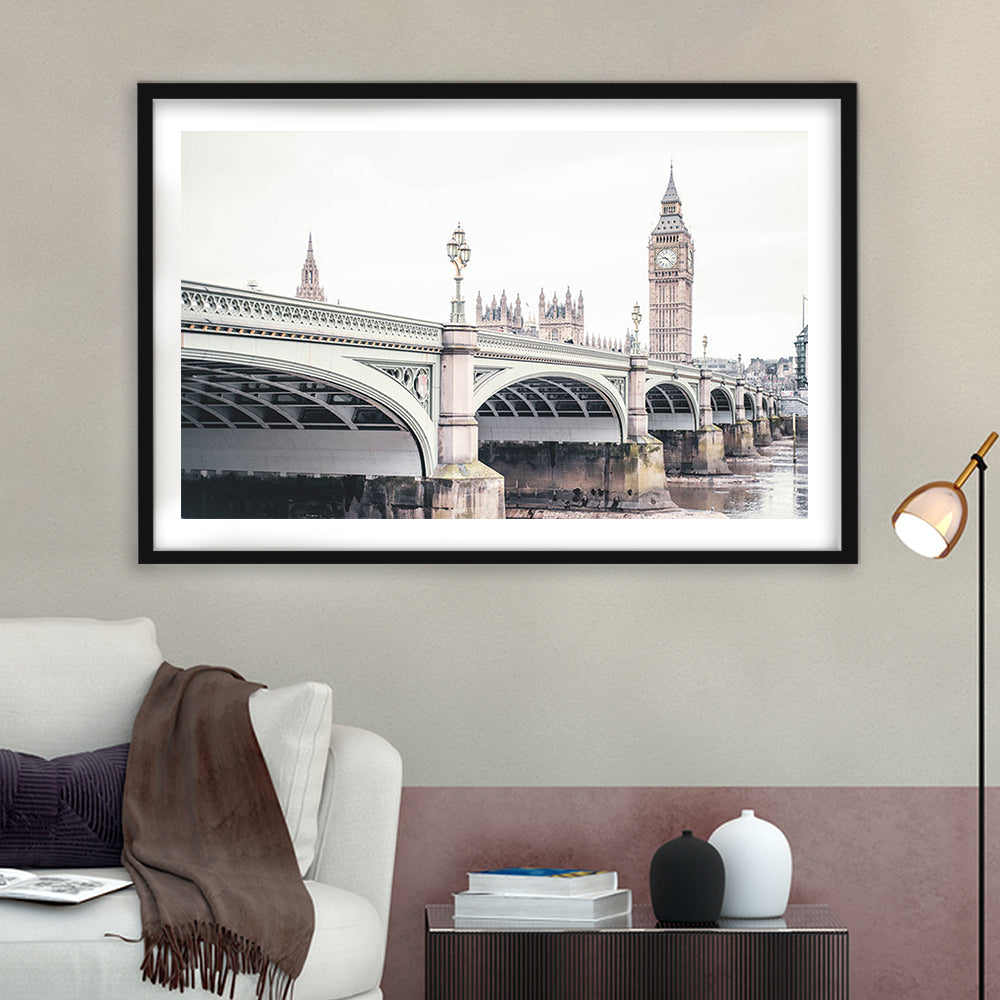 London Photography Printable London Wall Big Ben Print London Wall Art, Framed Art Print White Border Wall Decor