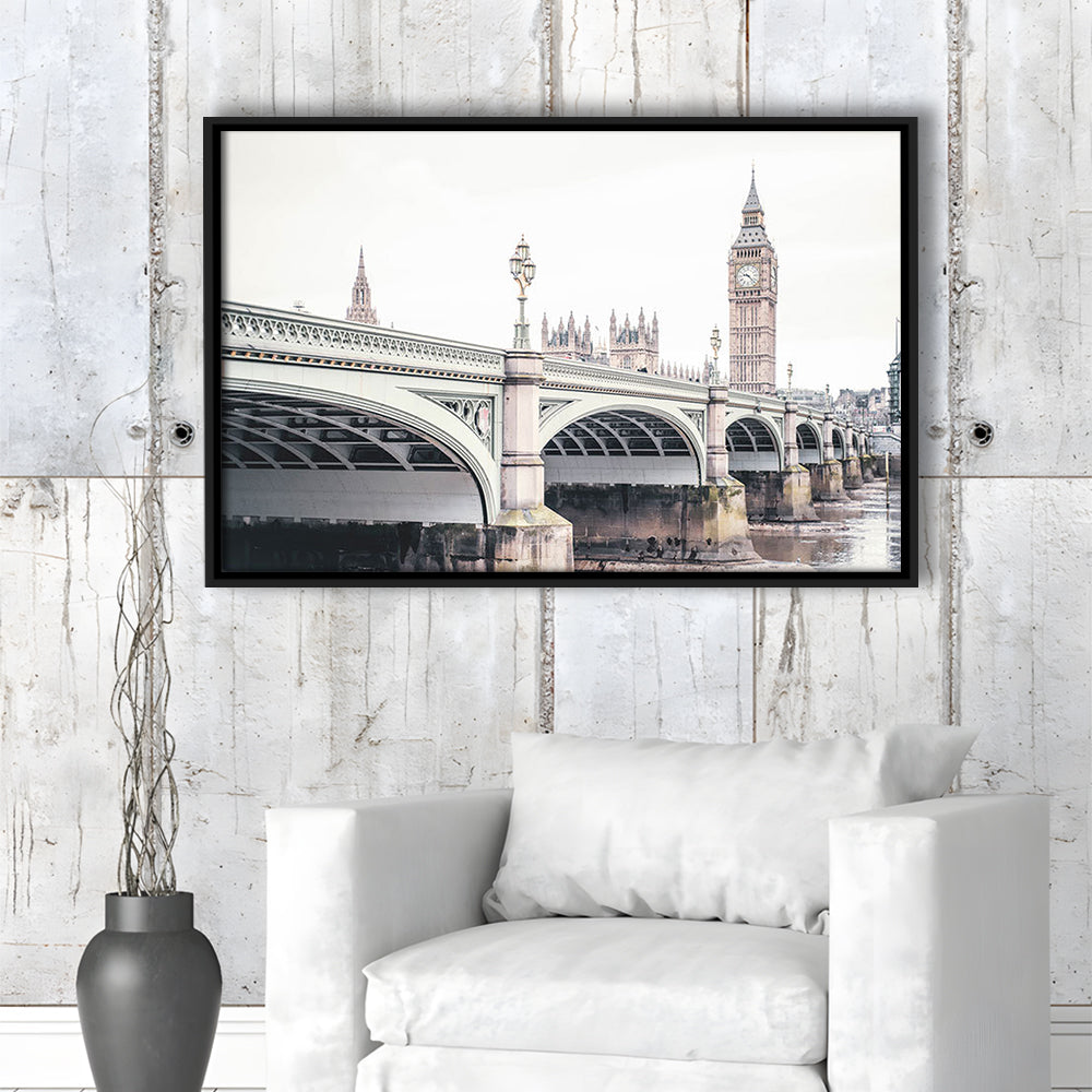 London Photography Printable London Wall Big Ben Print London Wall Art, Floating Framed Canvas Print Wall Art