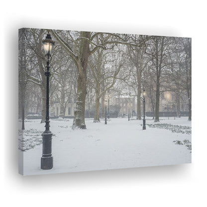 London Snow Photography Print, London Prints, Neutral Prints, Canvas Print Wall Art Home Decor