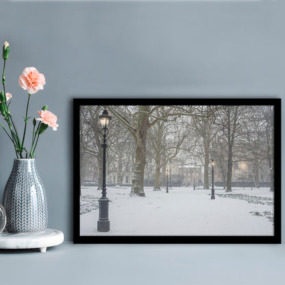 London Snow Photography Print, London Prints, Neutral Prints, Framed Art Print Wall Decor, Framed Picture
