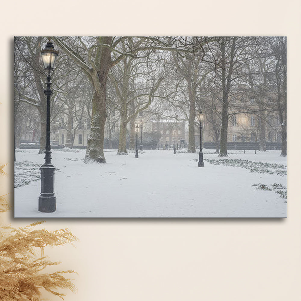 London Snow Photography Print, London Prints, Neutral Prints, Canvas Print Wall Art Home Decor
