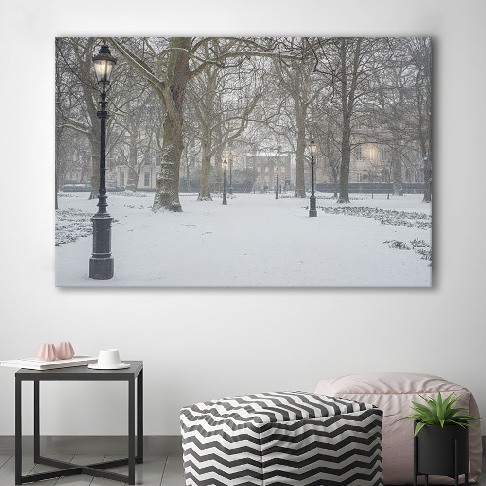 London Snow Photography Print, London Prints, Neutral Prints, Canvas Print Wall Art Home Decor
