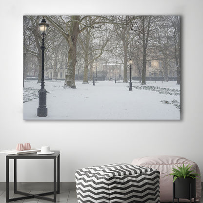 London Snow Photography Print, London Prints, Neutral Prints, Canvas Print Wall Art Home Decor