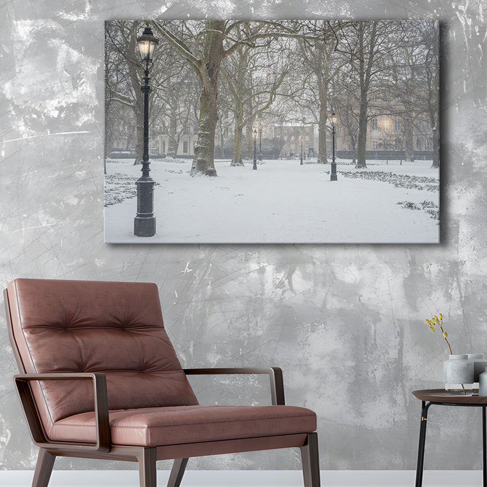 London Snow Photography Print, London Prints, Neutral Prints, Canvas Print Wall Art Home Decor