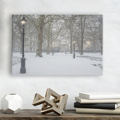 London Snow Photography Print, London Prints, Neutral Prints, Canvas Print Wall Art Home Decor