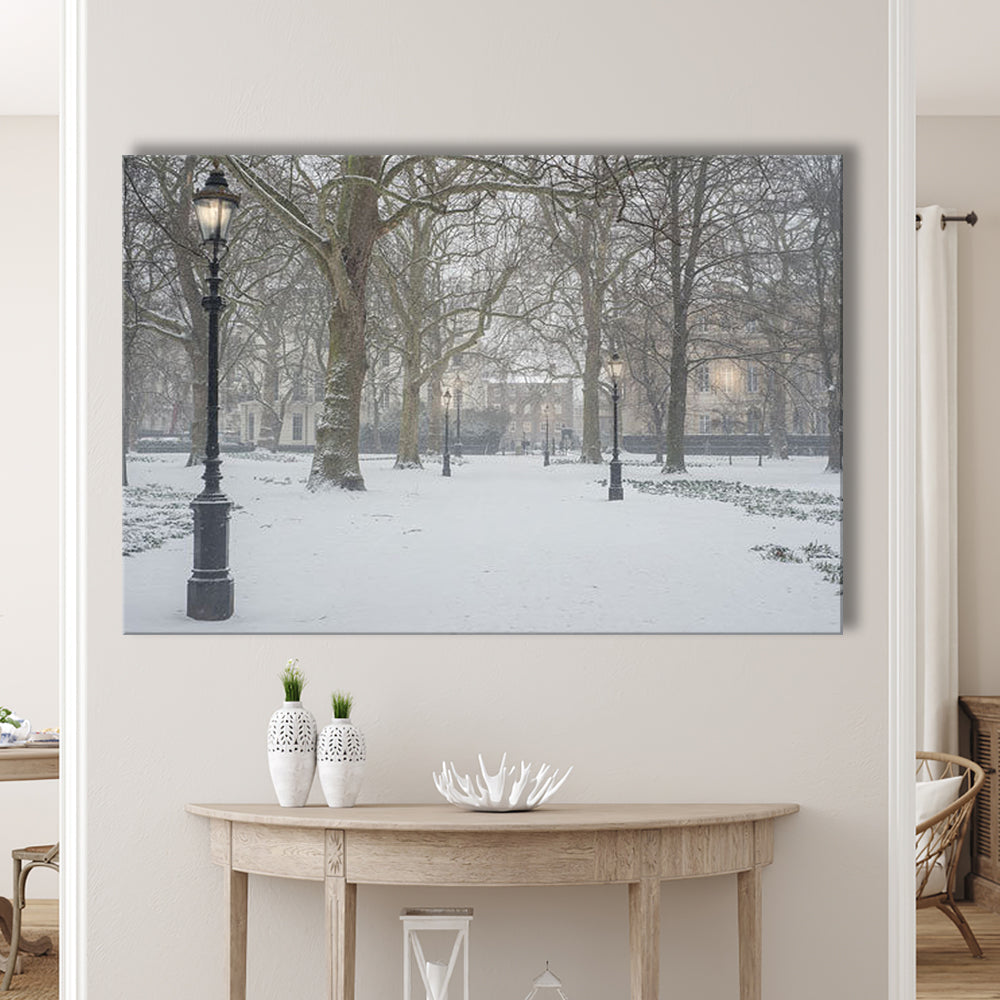 London Snow Photography Print, London Prints, Neutral Prints, Canvas Print Wall Art Home Decor