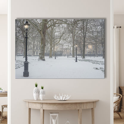 London Snow Photography Print, London Prints, Neutral Prints, Canvas Print Wall Art Home Decor