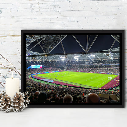 London Stadium, Stadium Canvas, Sport Art, Fan Gifts, Framed Canvas Print Wall Art, Floating Frame
