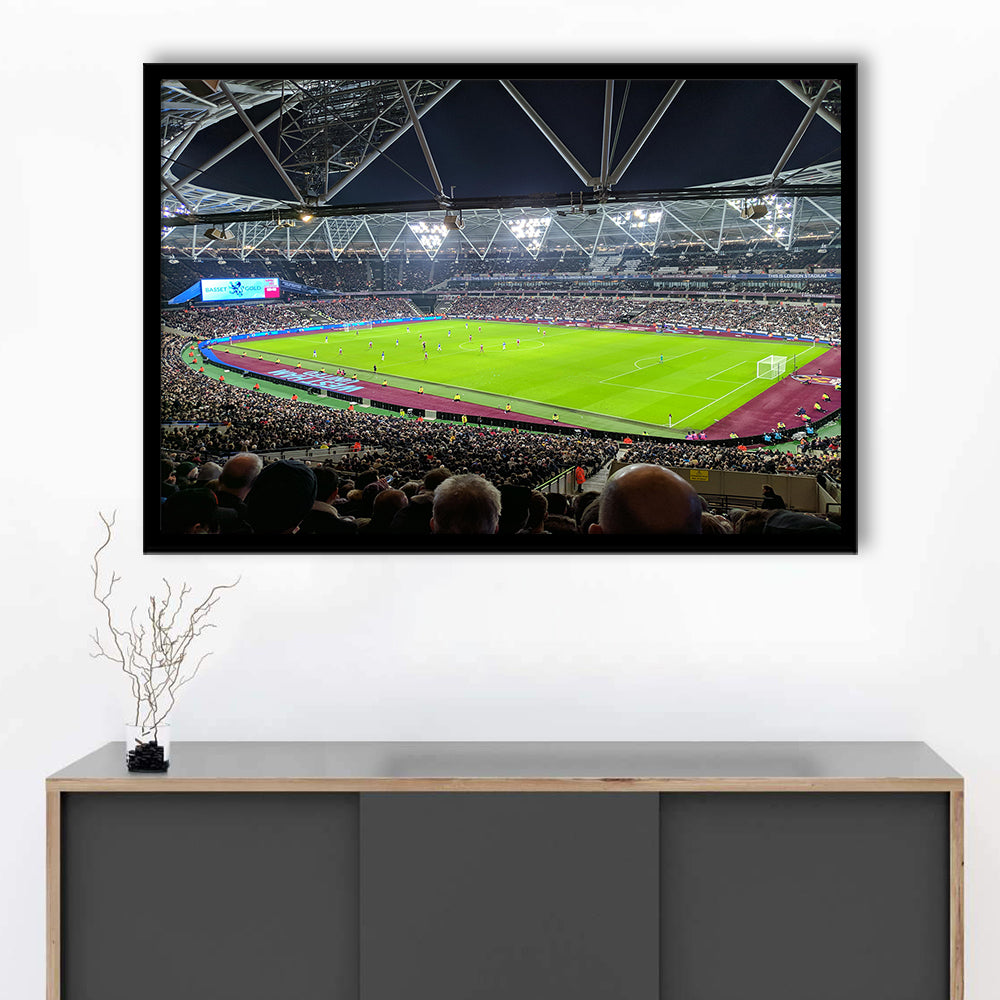 London Stadium, Stadium Canvas, Sport Art, Fan Gifts, Framed Art Print Wall Decor, Picture Framed