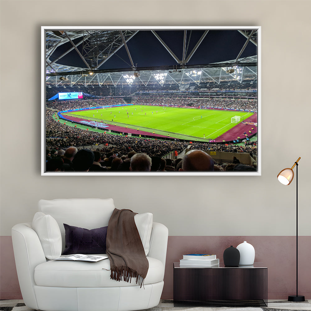 London Stadium, Stadium Canvas, Sport Art, Fan Gifts, Framed Canvas Print Wall Art, Floating Frame