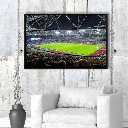 London Stadium, Stadium Canvas, Sport Art, Fan Gifts, Framed Canvas Print Wall Art, Floating Frame