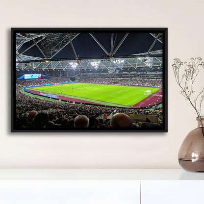 London Stadium, Stadium Canvas, Sport Art, Fan Gifts, Framed Canvas Print Wall Art, Floating Frame
