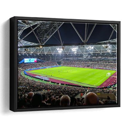 London Stadium, Stadium Canvas, Sport Art, Fan Gifts, Framed Canvas Print Wall Art, Floating Frame