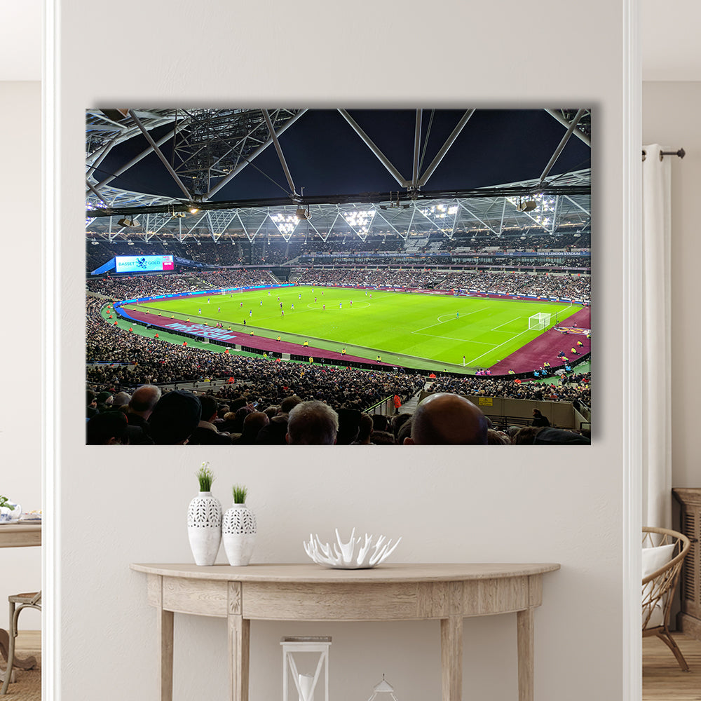London Stadium, Stadium Canvas, Sport Art, Fan Gifts, Man Cave Decor, Art Print, Canvas Print Wall Art