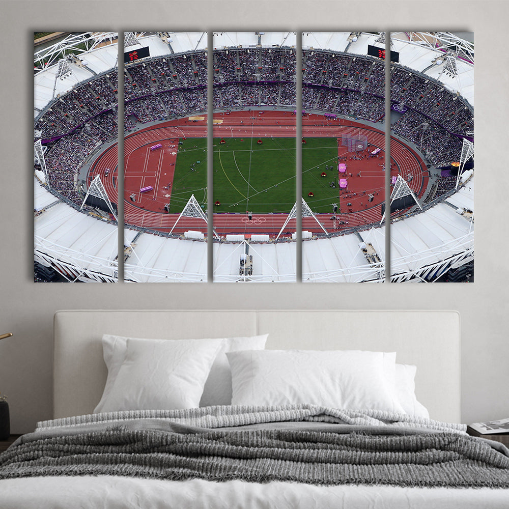 London Stadium in England, Stadium Canvas, Sport Art, Fan Gifts, 5 Panel B, Extra Large Canvas, Canvas Print Wall Art