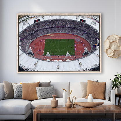 London Stadium in England, Stadium Canvas, Sport Art, Fan Gifts, Framed Canvas Print Wall Art, Floating Frame
