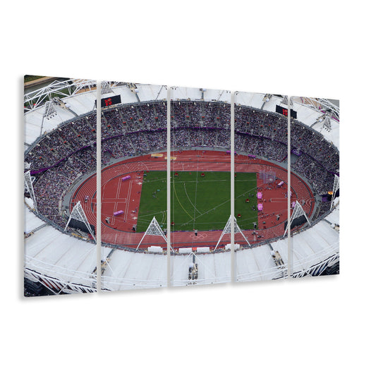 London Stadium in England, Stadium Canvas, Sport Art, Fan Gifts, 5 Panel B, Extra Large Canvas, Canvas Print Wall Art