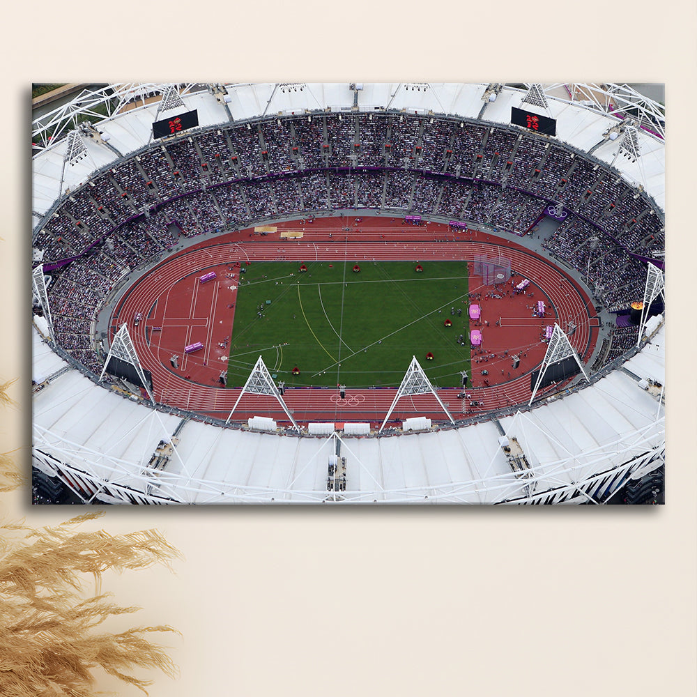 London Stadium in England, Stadium Canvas, Sport Art, Fan Gifts, Man Cave Decor, Art Print, Canvas Print Wall Art